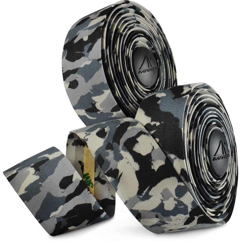 MARQUE Camouflage Road Bike Handlebar Tape â€“ 2PCS per Set (Gray/Black) - Image 1